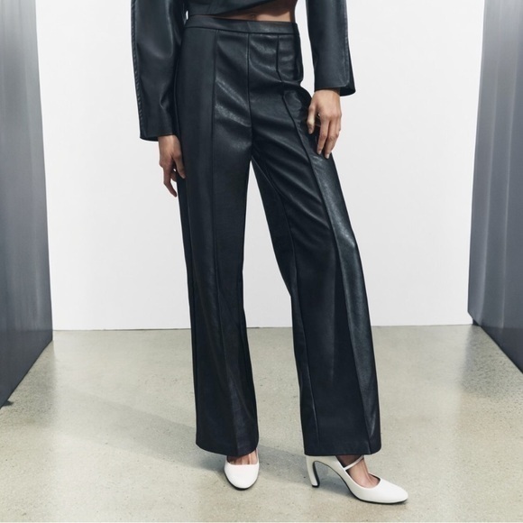 Zara Pants - Zara Black Faux Leather Bootcut Pants - Chic & Versatile ✨👖